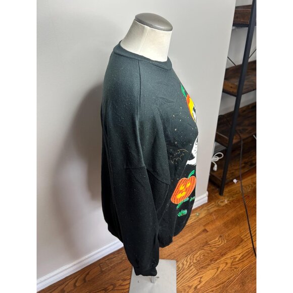 Vintage Halloween ugly cute sweater ghost pumpkin - size large - pilling - Picture 9 of 9